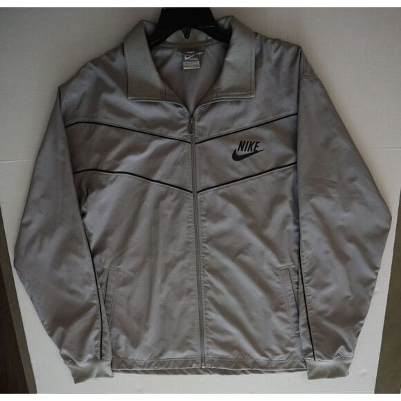 Nike 274009-082 Men's Sz XL Gray Sportswear Full Zip Windbreaker Track Jacket - Picture 9 of 10